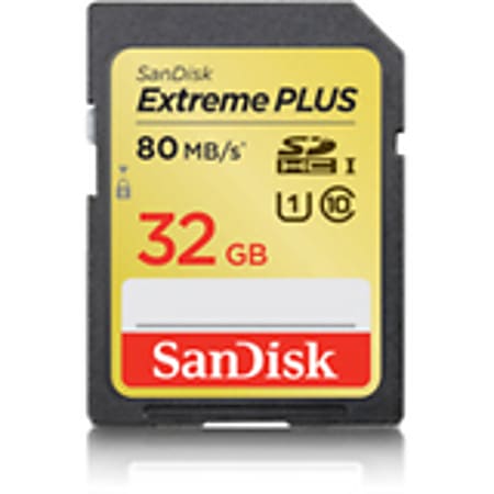 SanDisk Extreme 32 GB Class 10/UHS-I SDHC - 80 MB/s Read - 60 MB/s Write - Lifetime Warranty