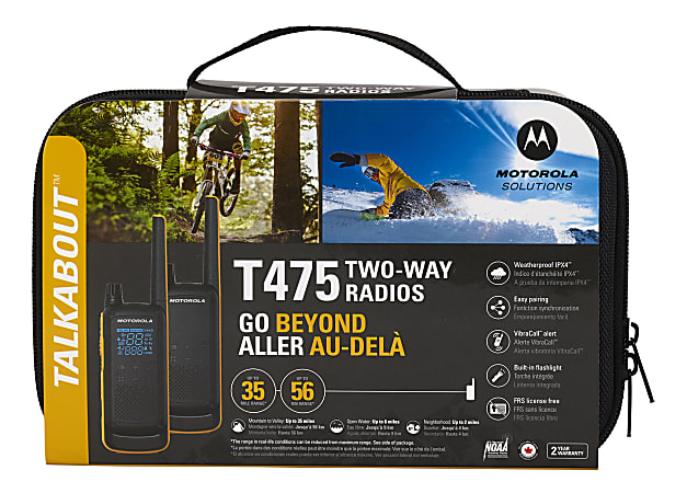 Motorola Solutions TALKABOUT T475 Two-Way Radio 2 Pack