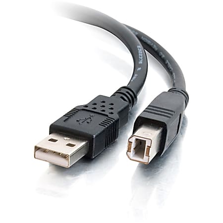 C2G 1m USB Cable - USB A to USB B Cable - M/M - Type A Male USB - Type B Male USB - 3.28ft - Black