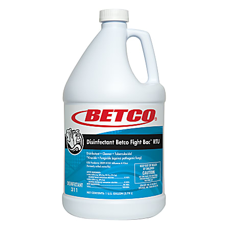 Betco® Fight-Bac RTU Disinfectant, 128 Oz, Case Of 4 Bottles