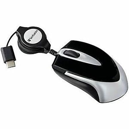 Verbatim® USB-C Mini Optical Travel Mouse, Black