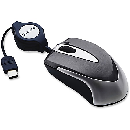 Verbatim® USB-C Mini Optical Travel Mouse, Black