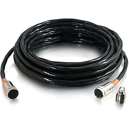 C2G RapidRun Plenum-rated Multi-Format Runner Cable - Video / audio cable - MUVI connector female to MUVI connector female - 75 ft - shielded - black