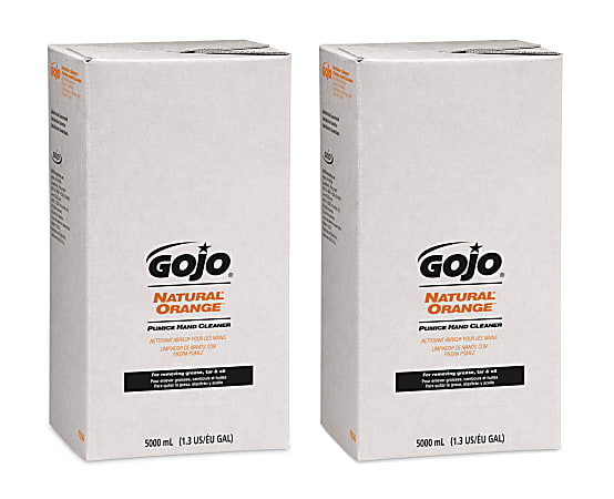 GOJO® Natural Orange Pumice Lotion Hand Soap Cleaner, Citrus Scent, 169.07 Oz Bottle
