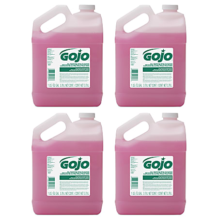 GOJO® All-Purpose Lotion Skin Soap Cleanser, Floral Scent, 128 Oz, Carton Of 4 Bottles