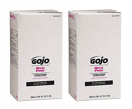 GOJO® Rich Pink Antibacterial Lotion Hand Soap, Floral Scent, 169.07 Oz Bottle