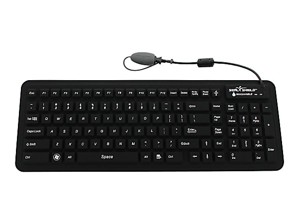 Seal Shield Seal Glow USB Keyboard, Black, S106G2