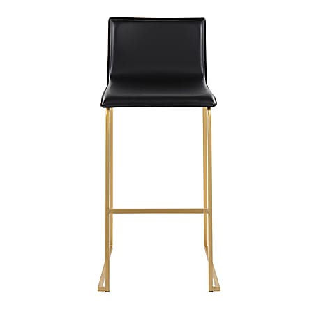 LumiSource Mara Bar Stools GoldBlack Set Of 2 Stools Office Depot