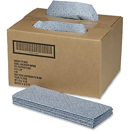 SKILCRAFT ScrubWipes Preparation Wipers 11 12 x 16 12 Blue Pack Of