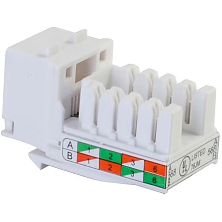 C2G Cat6 RJ45 UTP Keystone Jack - White - Mini-phone/VGA  - 29311
