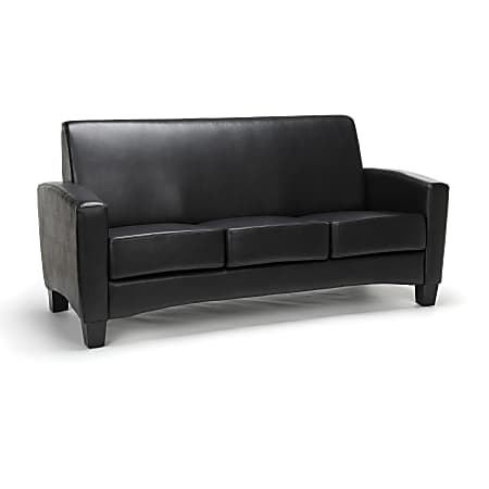 Essentials By OFM Traditional Armed Sofa, Black