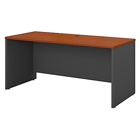 Bush Business Furniture Components Credenza Desk 60"W x 24"D, Auburn Maple/Graphite Gray, Premium Installation