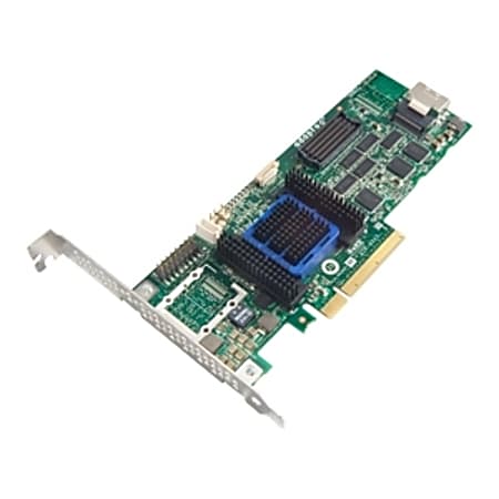 Microsemi Adaptec 6405 4-port SAS RAID Controller - Serial ATA/600, 6Gb/s SAS - PCI Express 2.0 x8 - Plug-in Card - RAID Supported - 0, 1, 1E, 5, 5EE, 6, 10, JBOD RAID Level - 4 Total SAS Port(s) - 4 SAS Port(s) Internal