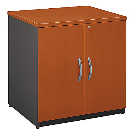 Bush Business Furniture Components Storage Cabinet, 30"W, Auburn Maple/Graphite Gray, Premium Installation