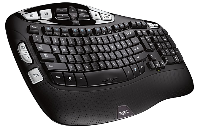 Logitech K350 Wireless Full Size Keyboard Black 920 001996 - Office Depot