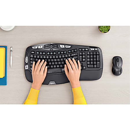 Logitech K350 Wireless Full Size Keyboard Black 920 001996