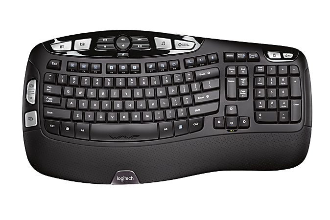 Logitech® K350 Wireless Full-Size Keyboard, Black, 920-001996