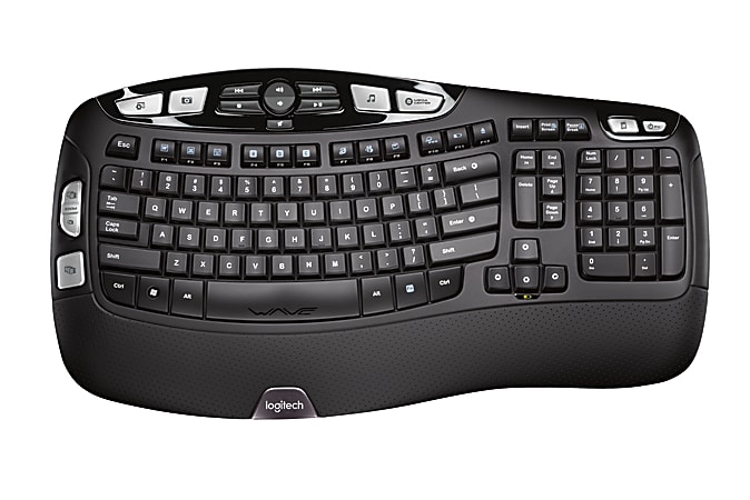 Logitech K350 Wireless Full Size Keyboard Black 920 001996 - Office Depot