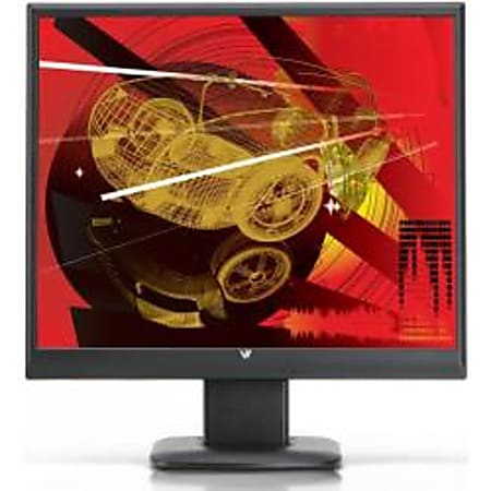 V7 D1912 19" LCD monitor with integrated speakers, VGA and DVI connectors