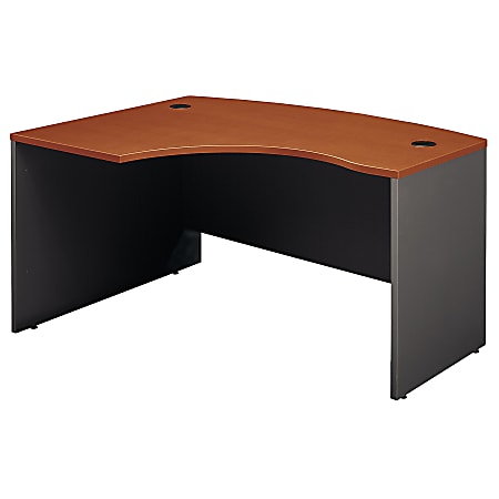 Bush Business Furniture Components L Bow Desk Left Handed, 60"W x 43"D, Auburn Maple/Graphite Gray, Standard Delivery