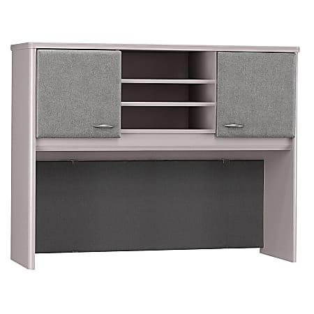 Bush Business Furniture Office Advantage Hutch 48"W, Pewter/Pewter, Standard Delivery