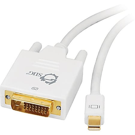 SIIG 6 ft Mini DisplayPort to DVI Converter Cable (mDP to DVI) - 6 ft DVI/Mini DisplayPort Video Cable for Video Device, Monitor, TV, Notebook - First End: 1 x Mini DisplayPort Male Digital Audio/Video