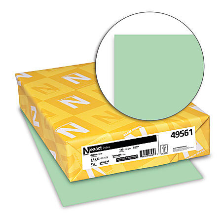 Neenah Paper Exact Index Card Stock 90lb 8 1/2 X 11 Canary 250 Sheets...
