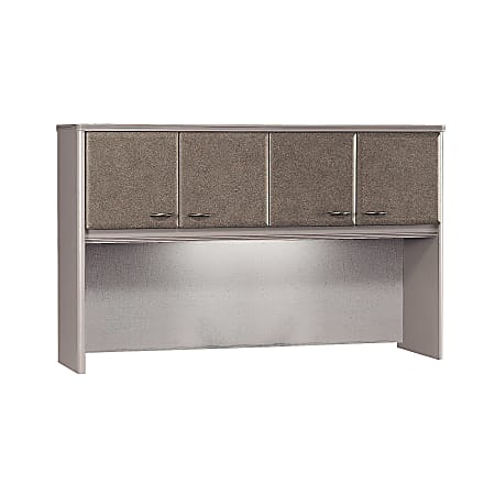 Bush Business Furniture Office Advantage Hutch 60"W, Pewter/Pewter, Standard Delivery
