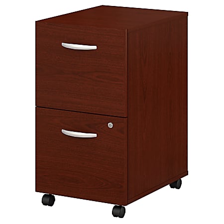 Bush Business Furniture Components 20-1/6"D Vertical 2-Drawer Mobile File Cabinet, Mahogany, Premium Installation