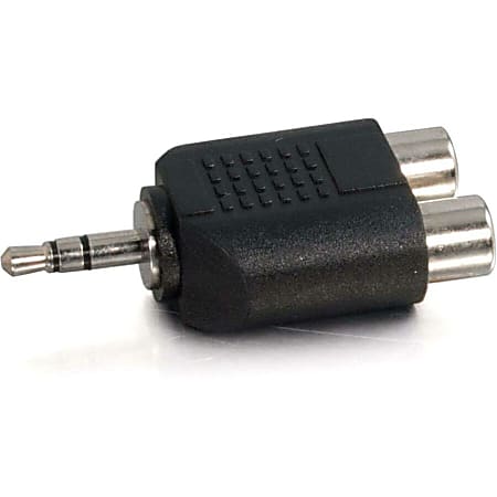 ADAPTATEUR JACK 3.5 / 2 RCA, STEREO, F / M, NOIR, 15CM