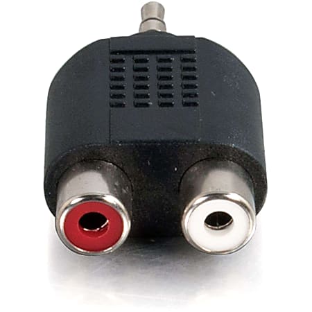 3.5mm1/8 Stereo Female to 2 Male RCA Jack Adapter AUX D2A4- Audio Y Splitt  N7U7 