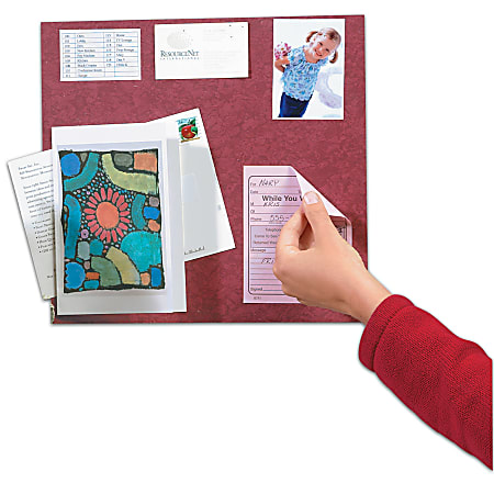 Post-it® Unframed Self-Stick Bulletin Board, Burgundy