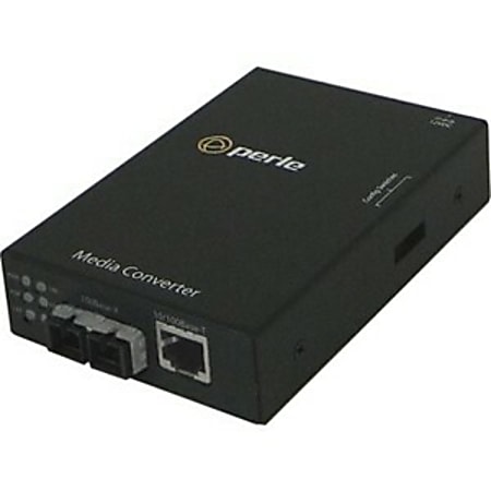 Perle S-110-S1SC20D Fast Ethernet Stand-Alone Media and Rate Converter - 1xRJ45  - 1x SC Ports - 10/100Bas - 05050484