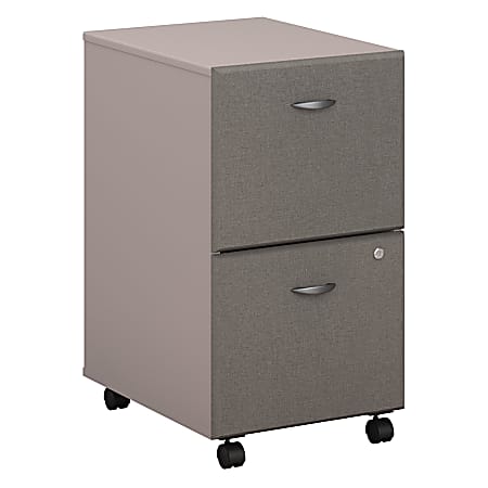 Bush Business Furniture Office Advantage 20-1/6"D Vertical 2-Drawer Mobile File Cabinet, Pewter/Pewter, Standard Delivery