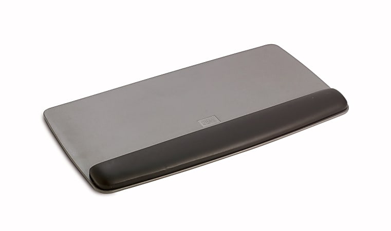 3M™ Adjustable Keyboard Platform With Gel Wrist Rest, Black/Metallic Gray