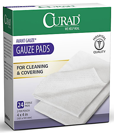 CURAD® Pro-Gauze Sterile Pads, 4" x 4", Case Of 24