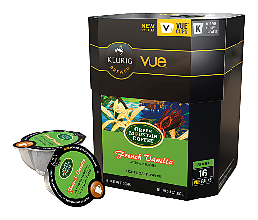 Keurig Vue Cup Green Mountain Coffee French Vanilla 16ct