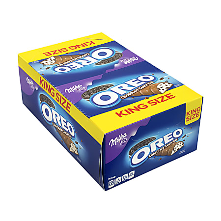 Milka Oreo King-Size Chocolate Bars, 2.88 Oz, Box Of 24 Bars