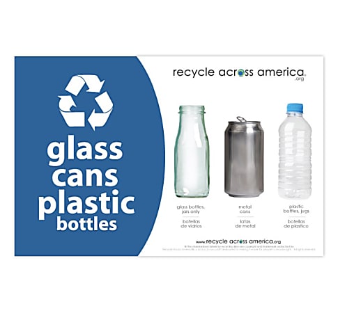 Recycle Across America Glass, GCP-5585, Cans And Plastics