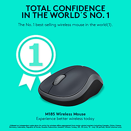 Logitech m185 mouse no light store
