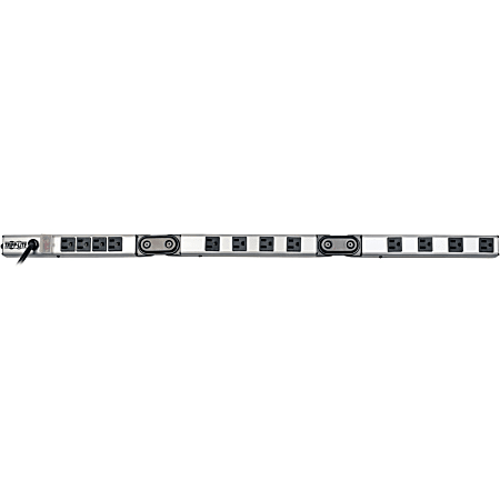Tripp Lite Foldable Power Strip 2 Pivot 5-15R 12 Outlet 15' Cord 36" Length - NEMA 5-15P - 12 x NEMA 5-15R - 15 ft Cord - 12 A Current - 120 V AC Voltage - 1500 W - Bench/Cabinet-mountable, Rack-mountable