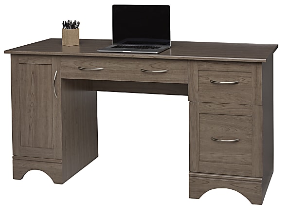 Realspace® Pelingo 60W Computer Desk, Gray