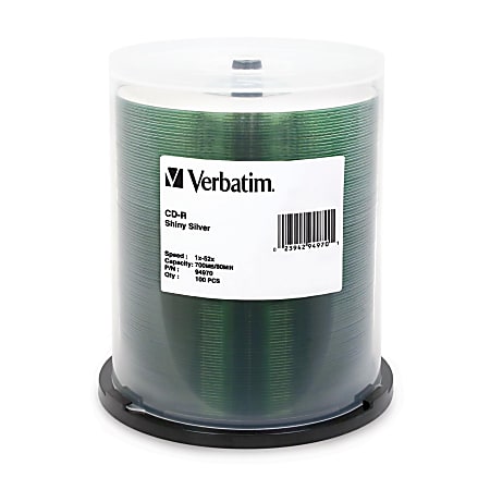 Verbatim CD-R 700MB 52X Shiny Silver Silk Screen