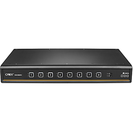 Avocent Vertiv Cybex Secure MultiViewer KVM Switch 8 port - NIAP Approved - Dual AC - Secure Desktop KVM Switches - SCMV285DPH400