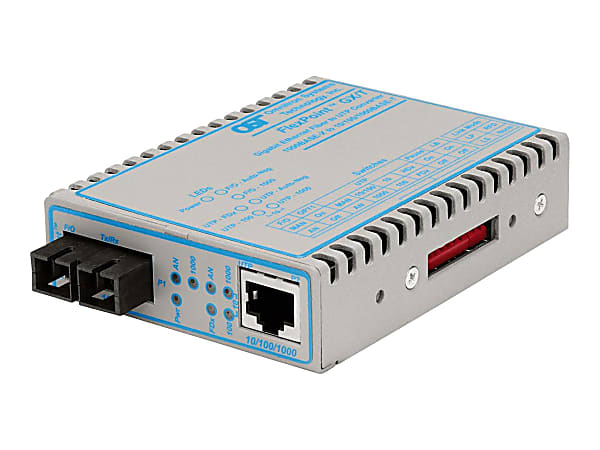 Omnitron FlexPoint GX/T - Fiber media converter - GigE - 10Base-T, 100Base-TX, 1000Base-T, 1000Base-X - RJ-45 / SC single-mode - up to 87 miles - 1550 nm