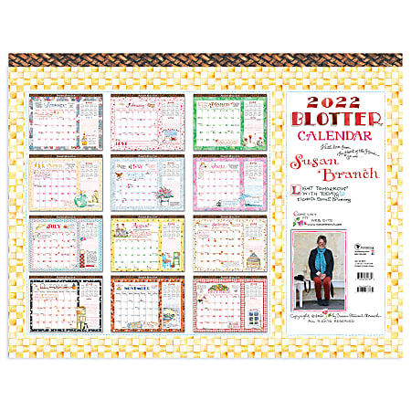 TF Publishing Large Monthly Desk Calendar, 17" x 22", Susan Branch, January To December 2022