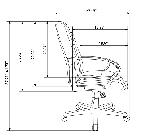 Ruzzi ii mid back discount chair