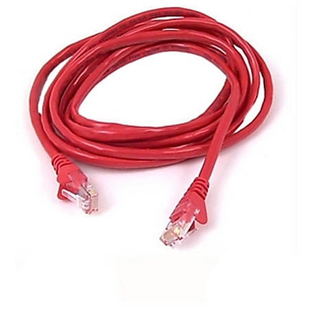 Belkin Cat. 6 UTP Cable - RJ-45 Male - RJ-45 Male - 12" - Red
