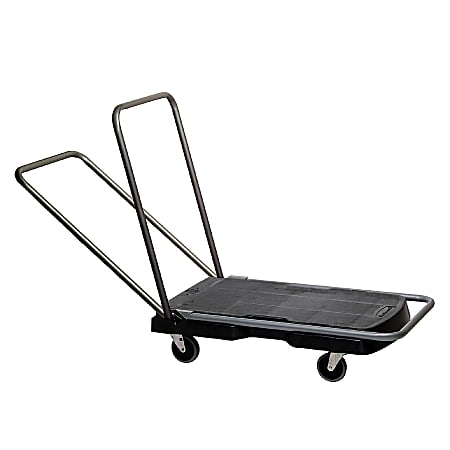 Rubbermaid Triple Trolley Utility Cart 20 12 W x 32 12 D Black - Office  Depot