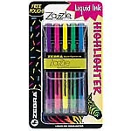 Zebra Zazzle Fluorescent Highlighters Assorted Fluorescent Zebra Zazzle Fluorescent Highlighters Assorted Fluorescent